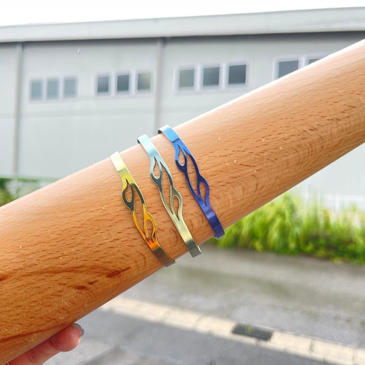 純チタン バングル シンプル ブルー系