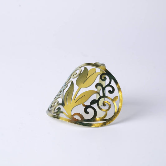 純チタン製　ポニーフック　イエロー系　チューリップ　金属アレルギー対応